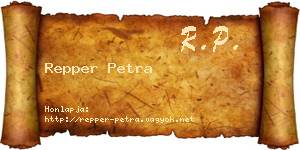 Repper Petra névjegykártya